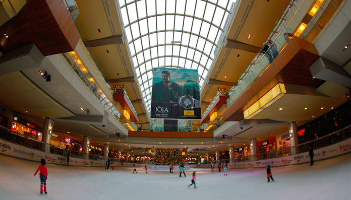 Skating rink inside Galleria Mall, Houston, Texas