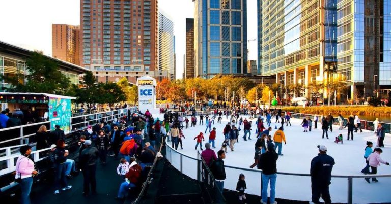 ice skating houston discovery green