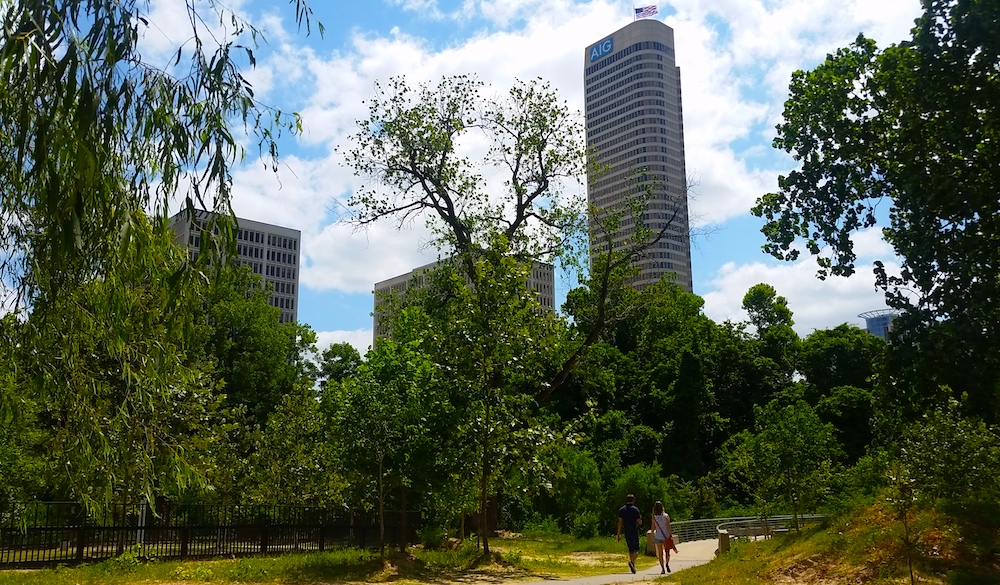 kinder footpath buffalo bayou park houston