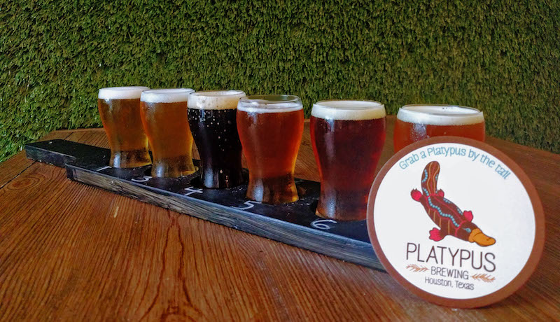 Flight of 6 Playpus Beers at Platypus Brewing