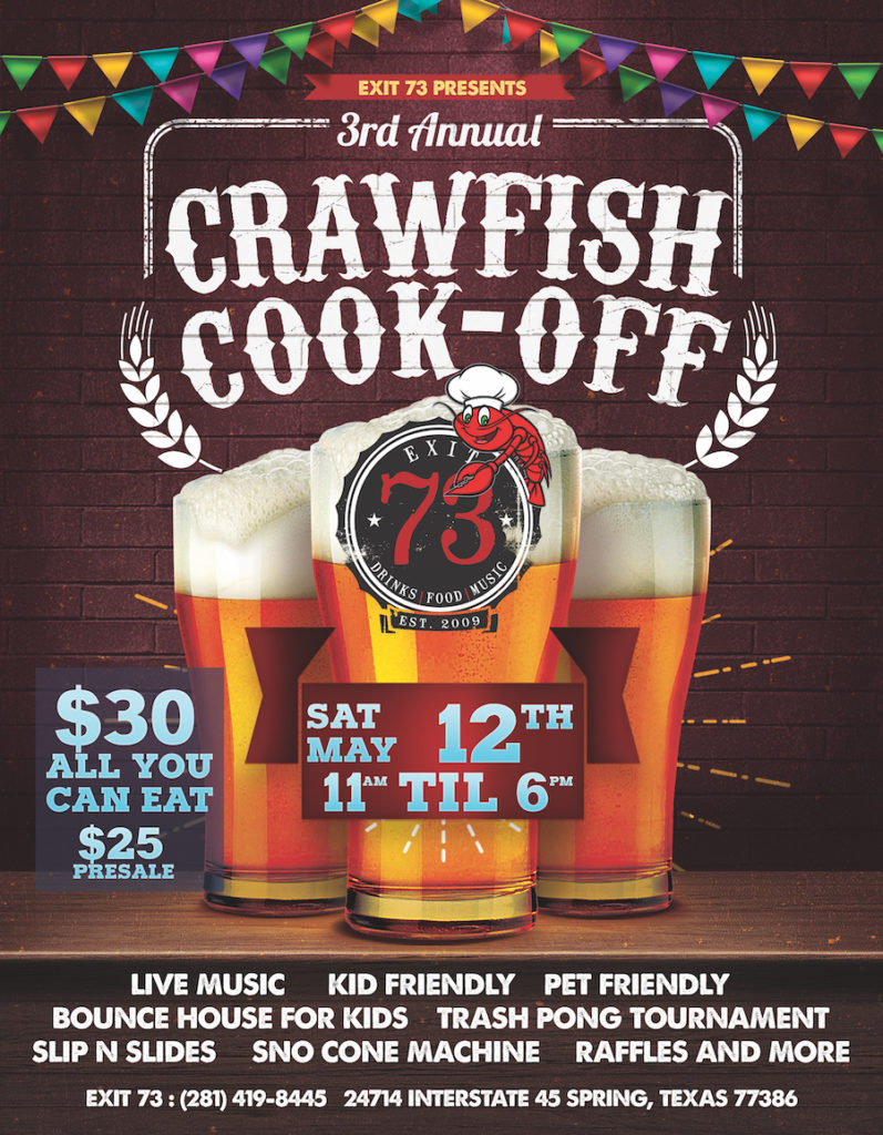 3rd Annual Crawfish CookOff at Exit 73 Bar & Grill 365 Things to Do