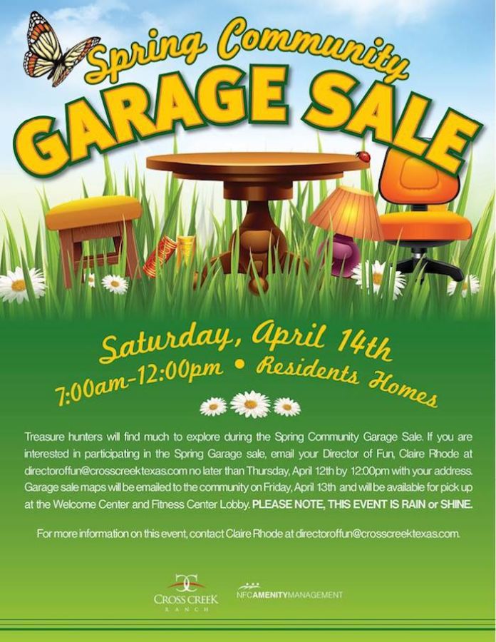 Spring Community Garage Sale at Cross Creek Ranch 365 Things to Do in