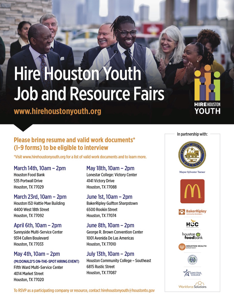 what jobs hire at 14 in houston texas