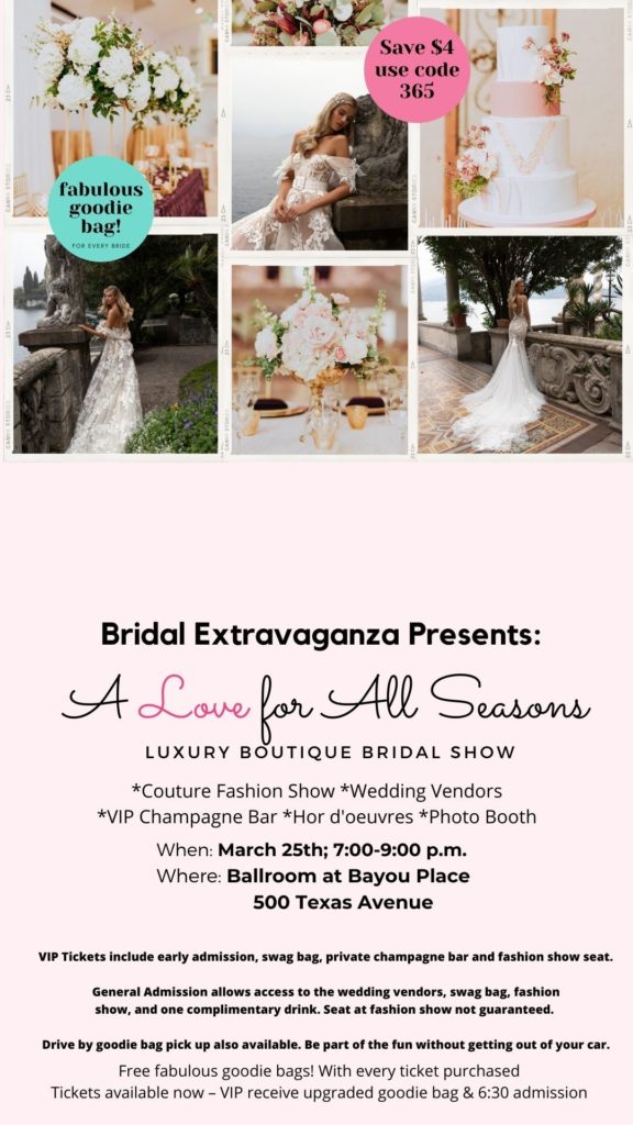 Bridal Extravaganza s Luxury Boutique Bridal Show 365 Houston