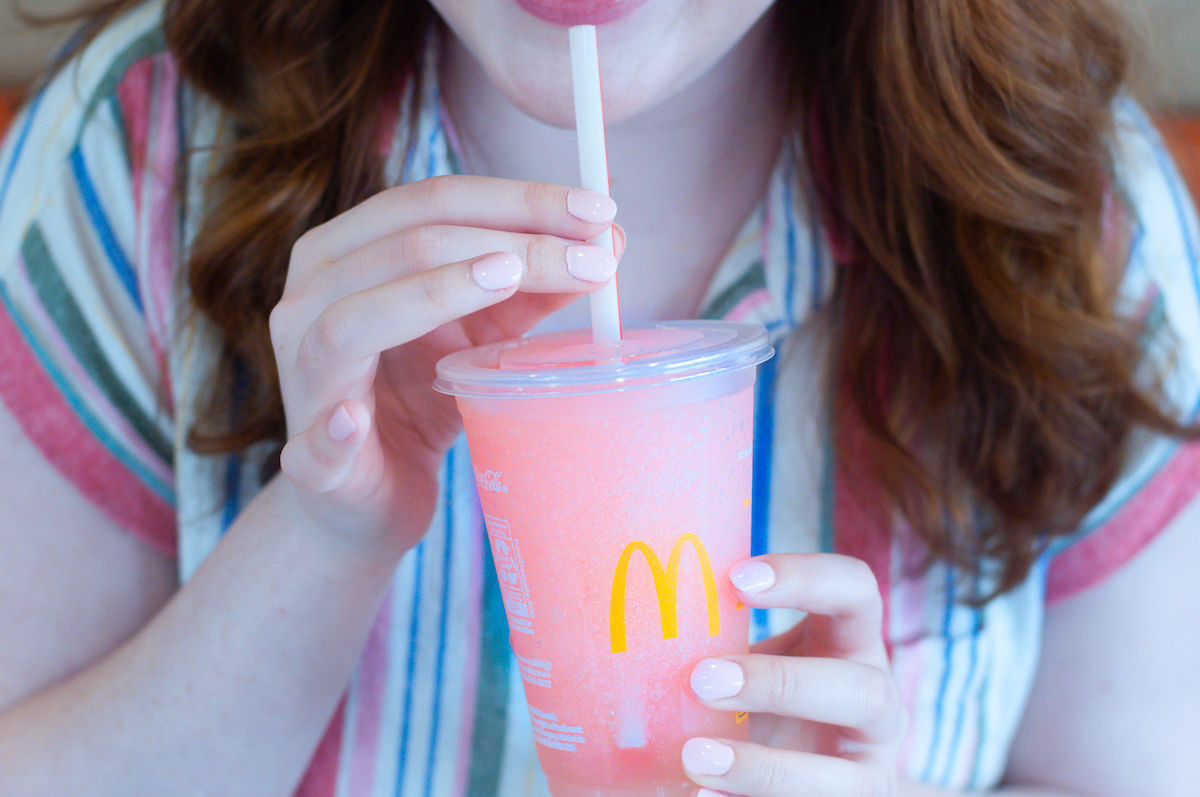 Frozen Drinks at McDonalds Minute Maid Pink Lemonade Slushie