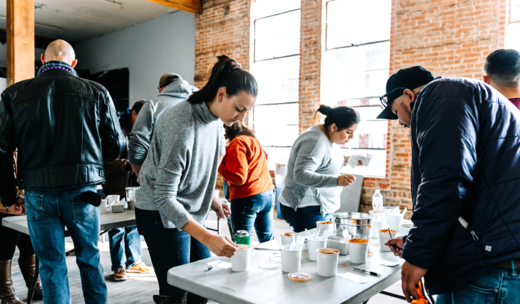 Judges rate chili samples