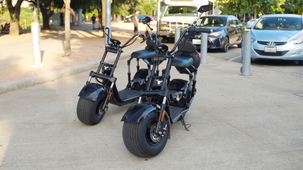 Two motorized bikes