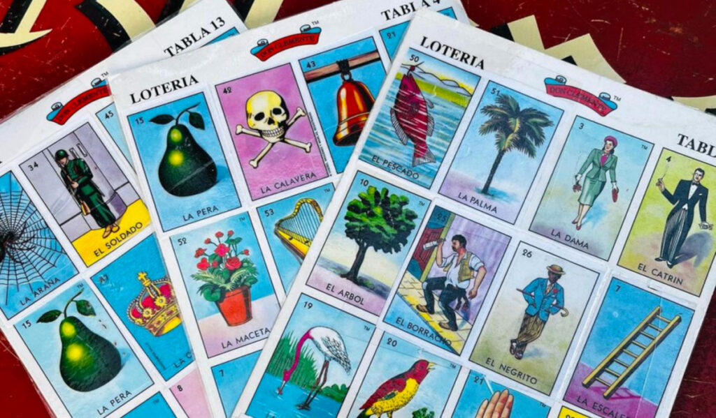 A set of Loteria cards