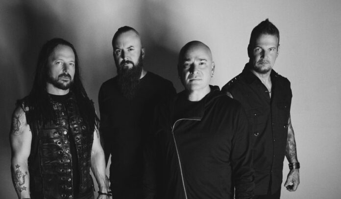 A promotional image of the band Disturbed