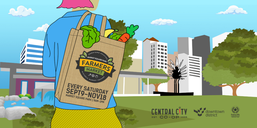 A promotional flier for Market Square Park Farmers Market