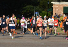 Give thanks for things to do on Thanksgiving Day around Houston Rows of runners beginning an event in a neighborhood