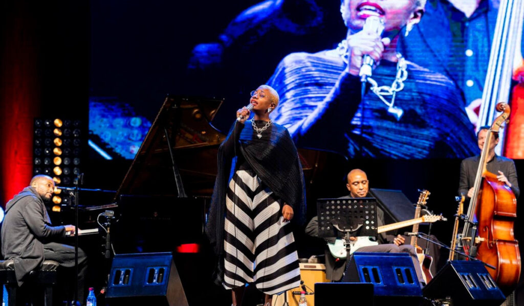 Jazz singer Cécile McLorin Salvant performs with her band