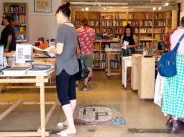 People shopping in a book store